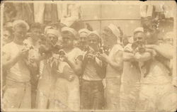 Sailors at Sea with Animals Postcard