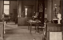 Interior of a Library Claremont, NH Postcard Postcard