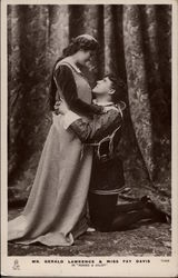 Mr Gerald Lawrence & Miss Fay Davis Actors Postcard Postcard