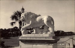 Sculpture of a Lion St. Augustine, FL Postcard Postcard