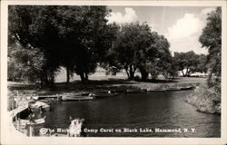 The Harbor at Camp Carol on Black Lake Hammond, NY Postcard Postcard