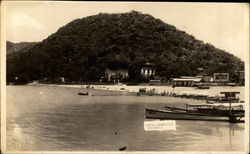 Fishing Boats and Beach Postcard