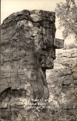 Leap Rock or Old Stone Face Postcard