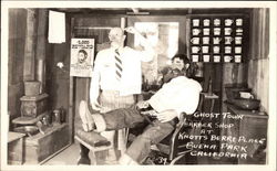 Ghost Town Barber Shop at Knott's Berry Place Buena Park, CA Knott's Berry Farm Postcard Postcard