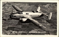 AT-21 Fairchild Advance Trainer Postcard