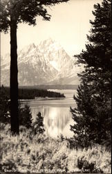 Grand Teton from Jackson Lake Wyoming Postcard Postcard