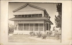 Two-Story House with Sleeping Porch Buildings Postcard Postcard