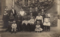 Family Portrait In Front of Home Postcard