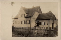 View of Fenced Home Postcard