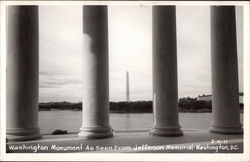 Washington Monument as seen from Jefferson Memorial District Of Columbia Washington DC Postcard Postcard