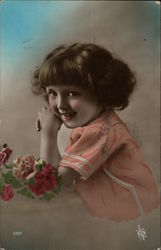 Portrait of Young Belgian Girl Girls Postcard Postcard