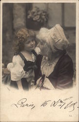 Granddaughter with Grandmother Postcard