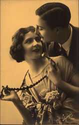 The New Necklace, With Woman and Her Fiance Postcard