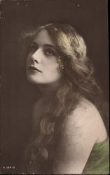 Woman With Long, Flowing Hair Postcard