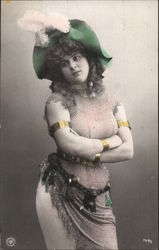 Woman Dressed as Pirate Women Postcard Postcard