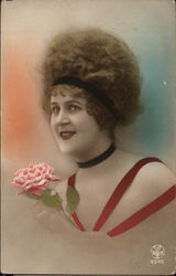 French Woman's Portrait Postcard