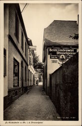 Drosselgasse Lane in Rudesheim's Old Town Postcard