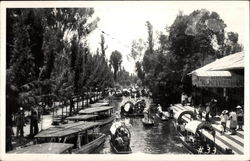 Scenic View of Boats on a River Postcard