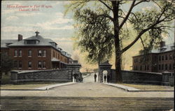 Main Entrance to Fort Wayne Detroit, MI Postcard Postcard