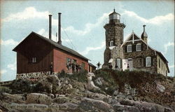 Light House on Passage Island, Lake Superior Houghton, MI Postcard Postcard