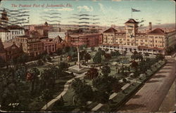 View of Park in City Postcard