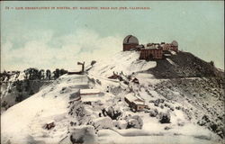 Lick Observatory in Winter, Mt. Hamilton Postcard