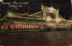 Young's Pier at Night Postcard