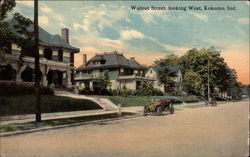 Walnut Street, Looking West Kokomo, IN Postcard Postcard