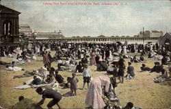 Taking Sun Bath after a Dip in the Surf Postcard