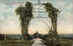 The Arch and Memorial Fountain, Crapo Park Postcard