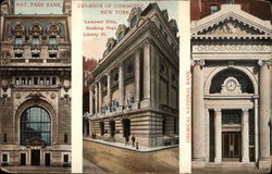 Views of Three Buildings Postcard