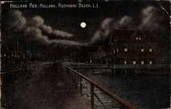 Holland Pier, Holland, Rockaway Beach Postcard