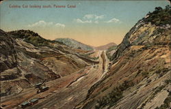 Culebra Cut Looking South Panama Canal, Panama Postcard Postcard