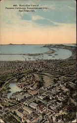 Bird's Eye View of Panama-California Exposition and City Postcard