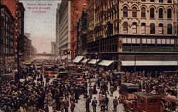 Noon Hour on State Street Chicago, IL Postcard Postcard