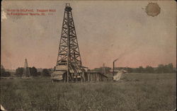 Scene in Oil Field, Taggart Well in Foreground Sparta, IL Postcard Postcard