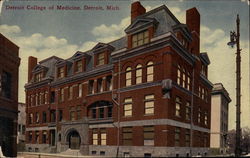 Detroit College of Medicine Michigan Postcard Postcard