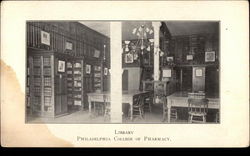 Library. Philadelphia College of Pharmacy Pennsylvania Postcard Postcard