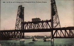 OWR&N Bridge Over Willamette River Postcard