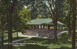 Shelter House, Glenwood Park Macomb, IL Postcard Postcard