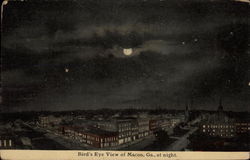 Bird's Eye View at Night Postcard