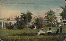 Scene at Capital Beach Lincoln, NE Postcard Postcard