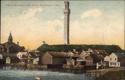 Pilgrim Monument from Wharf Postcard