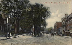 Court Hill and Main Street Postcard