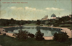 Yacht Lake, Central Park Postcard