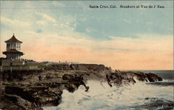 Breakers at Vue de l'Eau Santa Cruz, CA Postcard Postcard