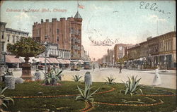 Entrance to Drexel Blvd Chicago, IL Postcard Postcard