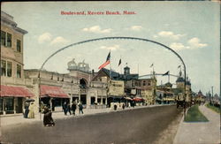 Boulevard Revere Beach, MA Postcard Postcard