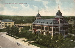 Library and City Hall Ogden, UT Postcard Postcard