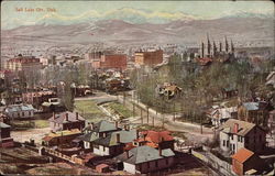 View over the City Salt Lake City, UT Postcard Postcard